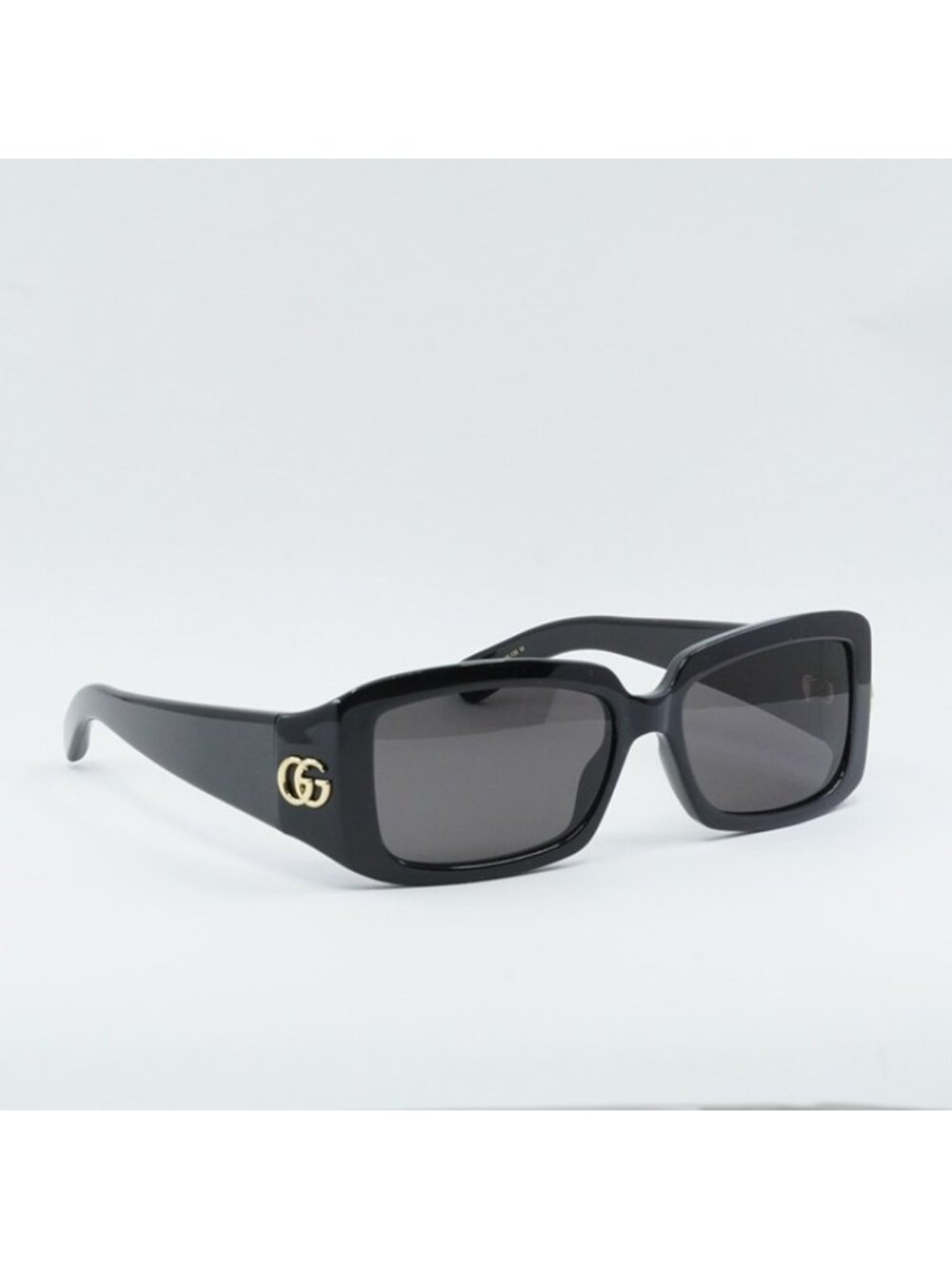 Gucci GG1403S 001 Women Sunglasses Black Rectangle Frame, Grey Lenses - Picture 10 of 12